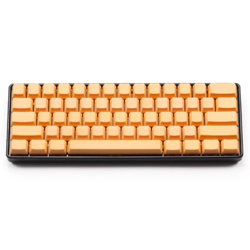 Пустой оранжевый keycap толстый PBT ANSI OEM 61 Ключи для DZ60 GH60 cherry mx механическая клавиатура - Цвет: 60 Blank Orange