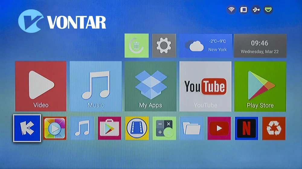 VONTAR A5X Plus Мини Смарт ТВ приставка Android 7,1 1GB 8GB RK3328 Rockchip 2,4G wifi 100M LAN HD2.0 телеприставка медиаплеер