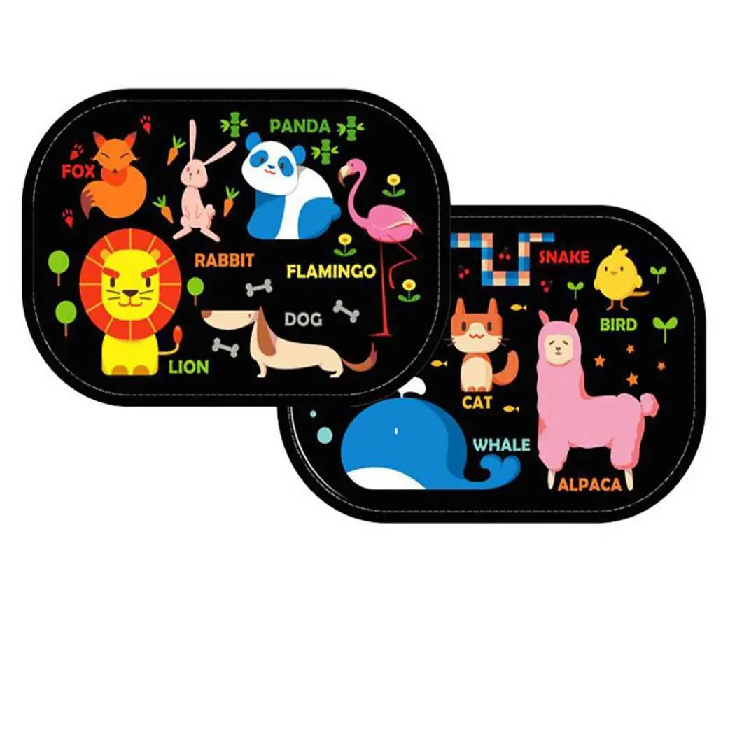 zoo pattern Мультфильм ПВХ козырек от солнца для автомобиля Лобовое стекло Солнцезащитный козырек повседневный, путешествия, на открытом воздухе и т. Д - Цвет: zoo pattern
