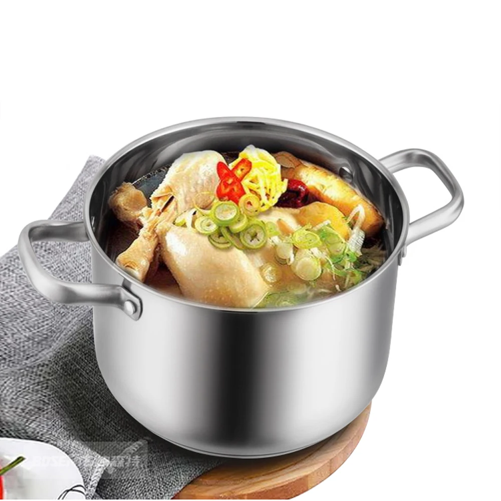 Кастрюли для мясного бульона из нержавеющей стали посуда супа толстая 304 супница