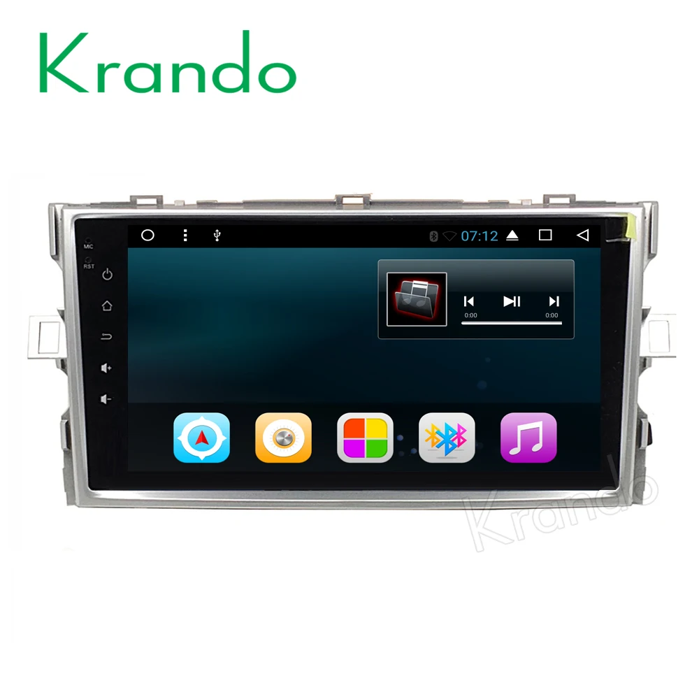 Krando Android 7 1 8 &quotАвтомобильный Радио gps навигационный плеер для Toyota EZ 2007 2011 verso 2013