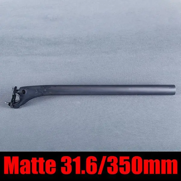 MATTE 31.6X350mm Матовый/G UD углеродное волокно велосипедный Подседельный штырь для горного велосипеда, горного велосипеда подседельный штырь 27,2/30,8/31,6 мм - Цвет: MATTE 31.6X350mm