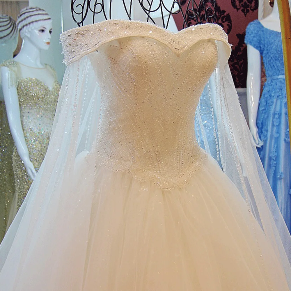 Платье для свадьбы 2017 бальное платье с бусинами и кристаллами|crystal ball gown|lace wedding