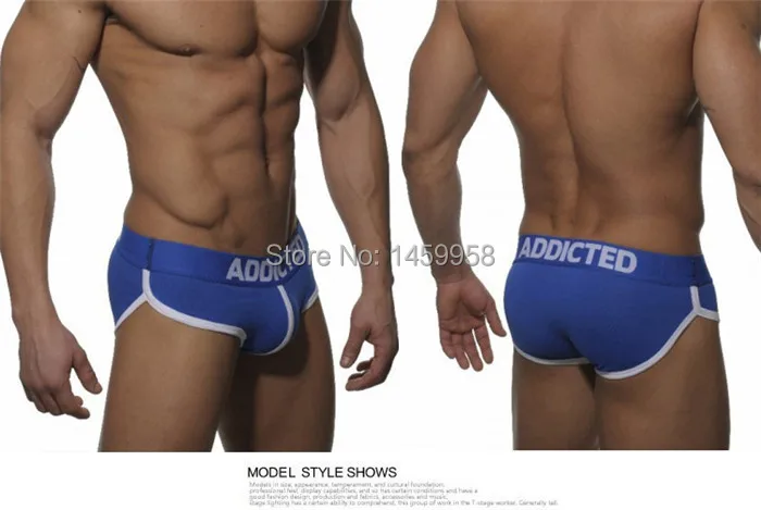 Add addicted men's underwear sexy fashion multicolour cueca jockstrap modal briefs 2 pieces Free shipping ad03 | Тематическая