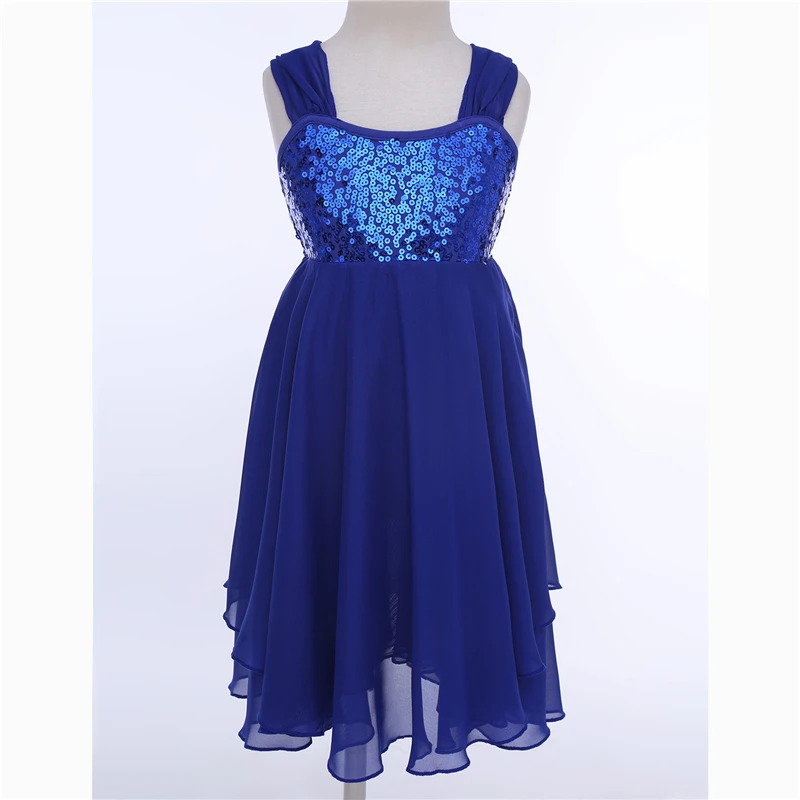 Шифоновое балетное платье-пачка с регулируемым ремнем и блестками для маленьких