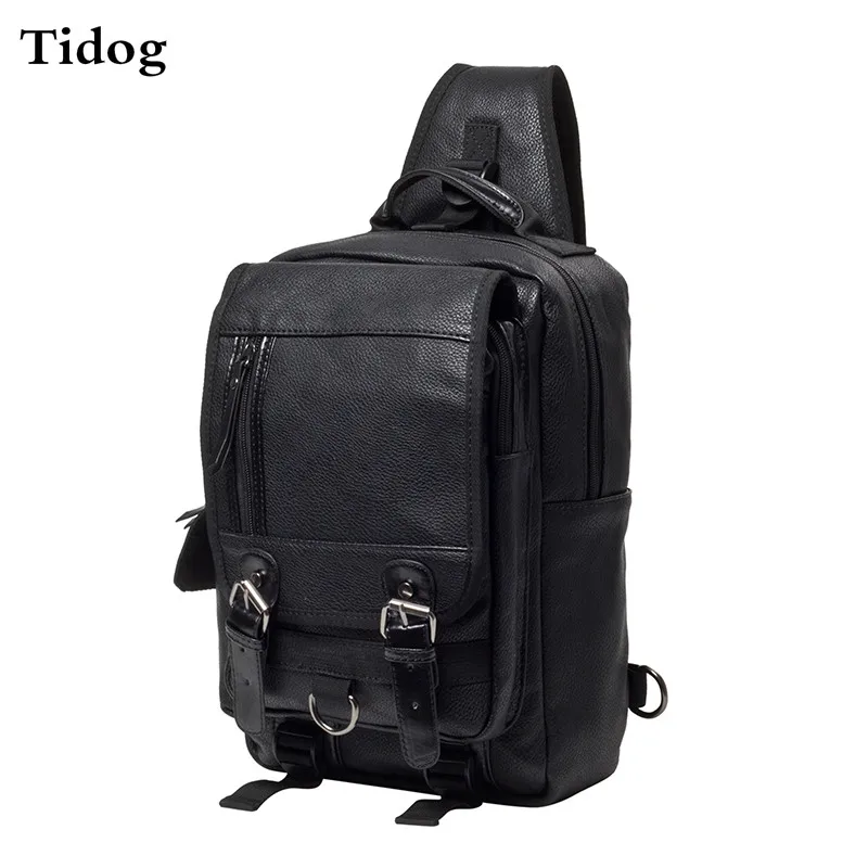 

Tidog Korean Men Retro shoulder bag chest bag