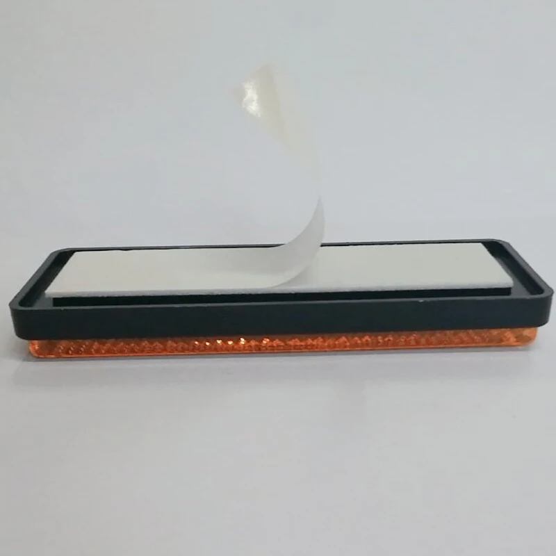 2 шт. янтарной отражающей полоски с самоклеящейся основой ECE Approval прямоугольной формы для прицепа, грузовика, автобуса, дома на колесах, каравана, кемпинга, велосипеда.