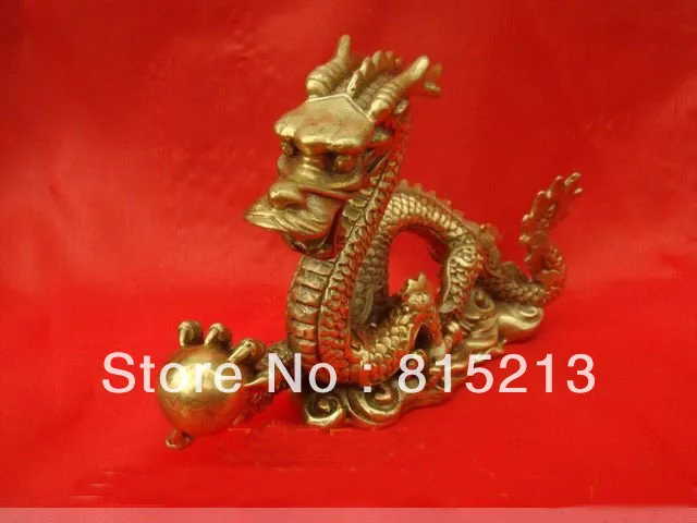 Bi0096 4 &quotL китайский бронзовый Медь Дракон Фигурка Статуи|statues figurines|statue dragonstatue bronze