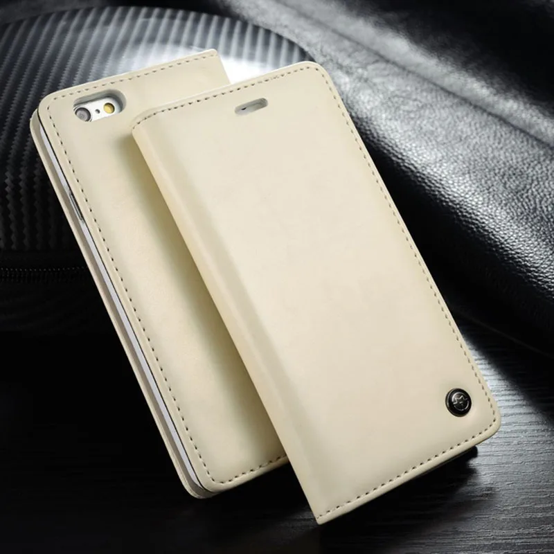 Оригинальный caseme для iphone 6S 5.5 дюйма плюс кожаный бумажник случаях Магнитная