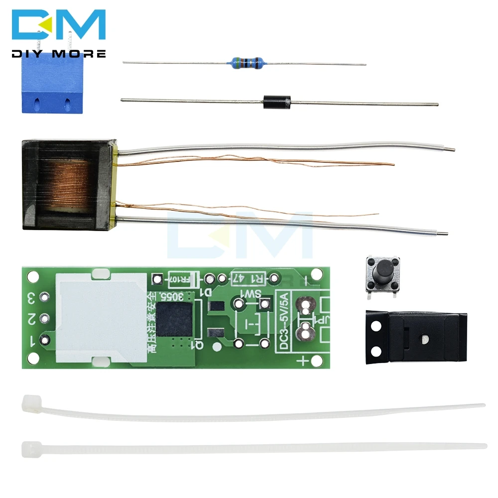 HV-1 высокого напряжения воспламенитель DIY Kit Электронная печатная плата BoardArc части зажигания дуговой генератор дуги сигаретный модуль воспламенителя печатной платы