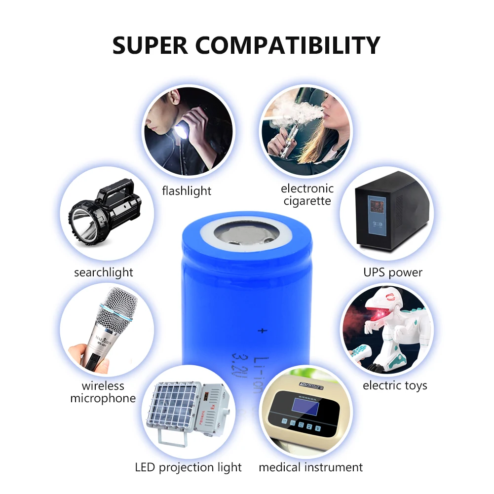 YCDC 3 2 V 8000mAh перезаряжаемый 32700 мощный высокоразрядный большой ток литиевых
