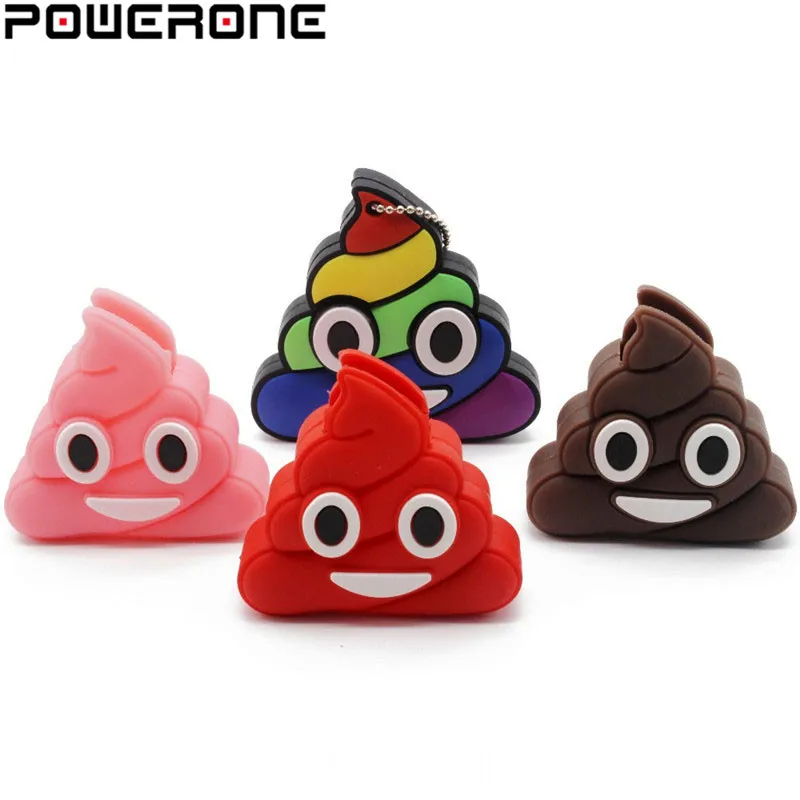 POWERONE Trolly забавная какашка USB флеш накопитель Smiley face feces dung memory Stick мультяшная