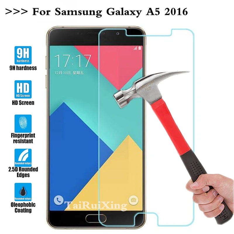 Защитная пленка для экрана 0 3 мм 9H 25D Премиум Закаленное стекло Samsung Galaxy A5 2016 A510 A510F