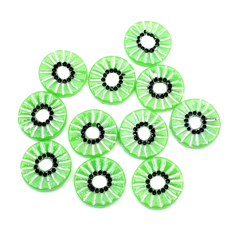 LF 20 шт. Смешанные Украшения из каучука КИВИ с плоской задней стороной украшение