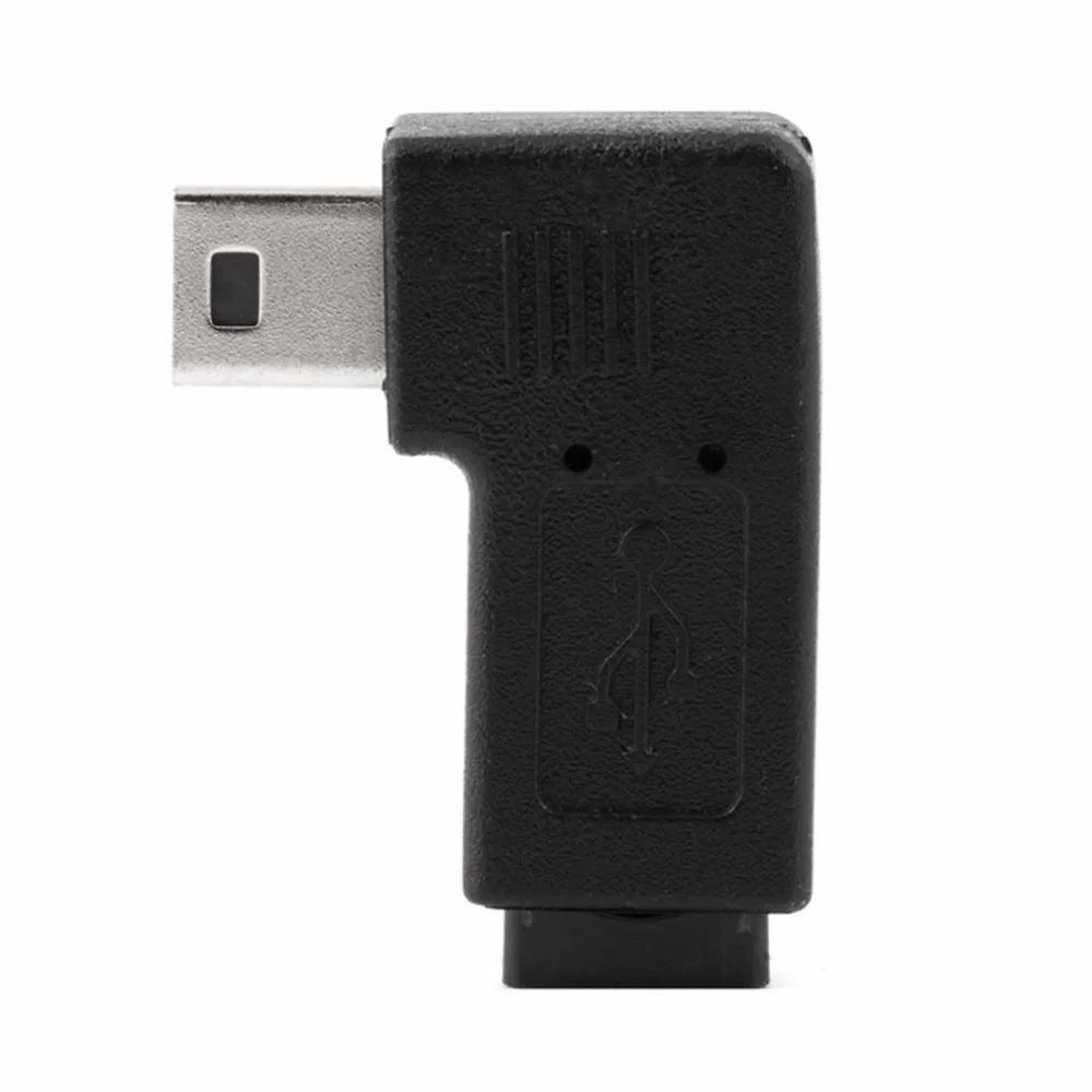 Модный 1 шт. переходник с женского USB Micro 5Pin на Мини Male 90-градусный угол левого
