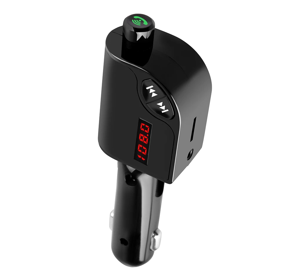 Onever поворотный Bluetooth автомобильный набор, свободные руки, FM передатчик MP3 плеер FM модулятор с 2.5A двойной зарядное устройство USB Поддержка TF-карты/U диск