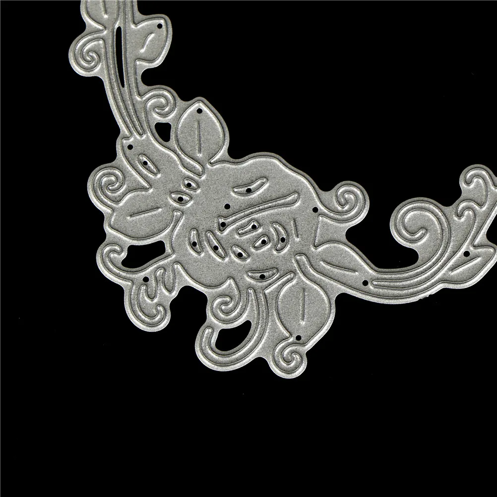 Цветок угловая металлическая трафаретная пресс форма для DIY Скрапбукинг