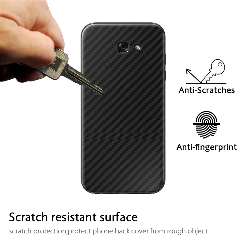 3D углеродного волокна защитная пленка на заднюю часть для Samsung Galaxy A3 A5 A7 2017 2016 A8