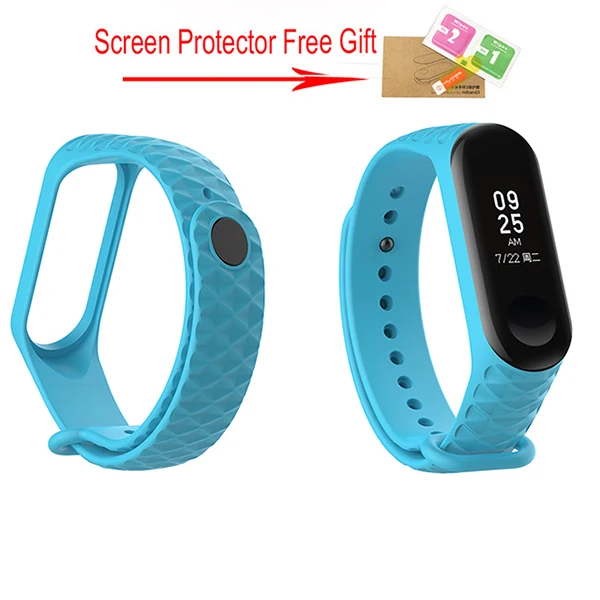 天空蓝 Спортивный Браслет mi Band 3, ремешок на запястье для Xiaomi mi, ремешок 3, силиконовый браслет для Xiaomi mi, ремешок 3 mi band 3, Смарт-часы, браслет - Цвет: 天空蓝