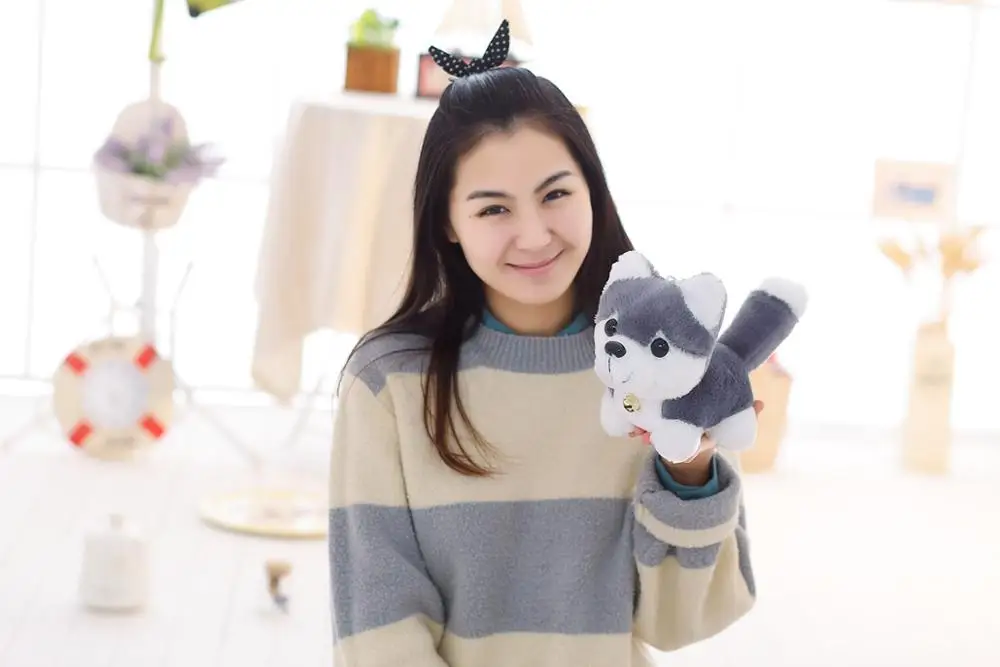 Распродажа 18 см Kawaii симуляция хаски собака плюшевые детские игрушки подарок для