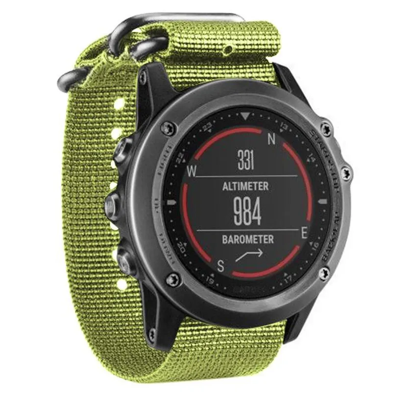 Новый роскошный нейлоновый ремешок 5 кольцевых часов сменный для Garmin Fenix 3 SZ1229|garmin