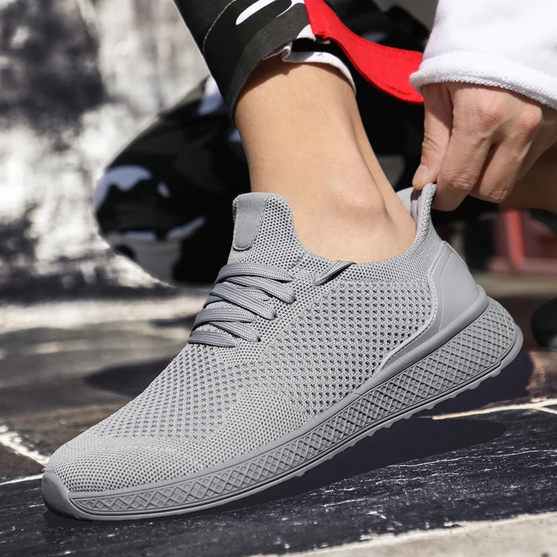 Дышащая мужская повседневная обувь большие размеры Прогулочные кроссовки