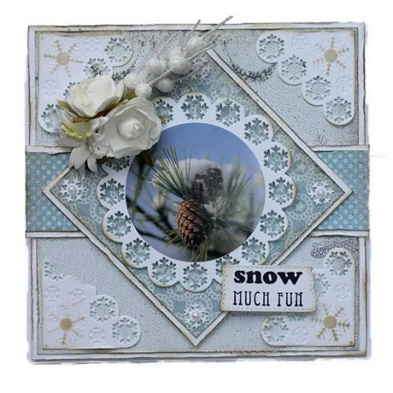 YaMinSanNiO Dembossing Snowflakes Dies Cutting 2019 for Card Making Scrapbooking Album Decor Paper Craft Stencil Metal | Дом и сад