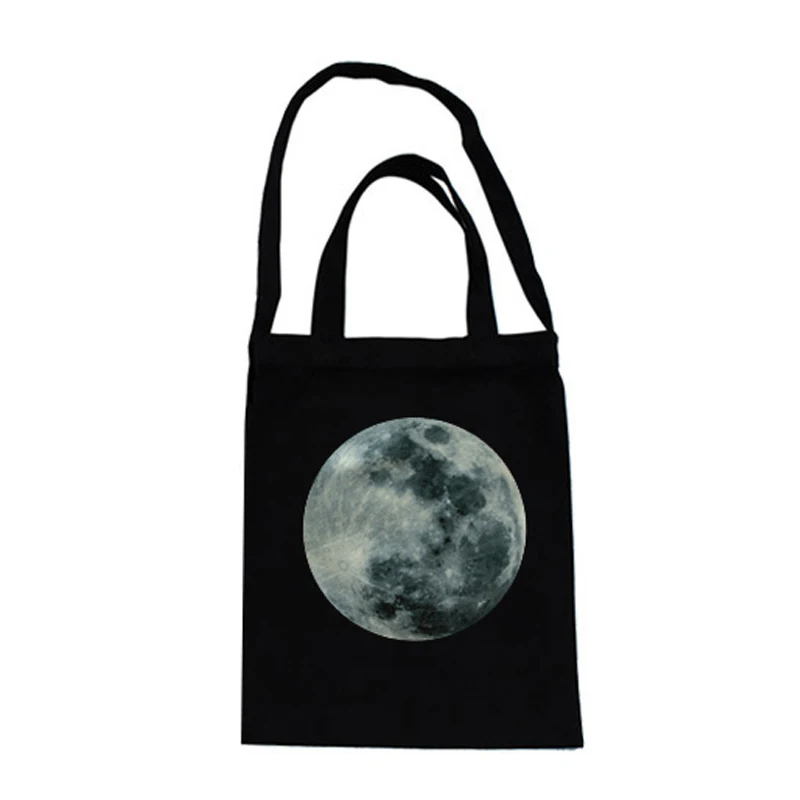 Холщовая Сумка через плечо с принтом звезд простые многоразовые хлопковые сумки