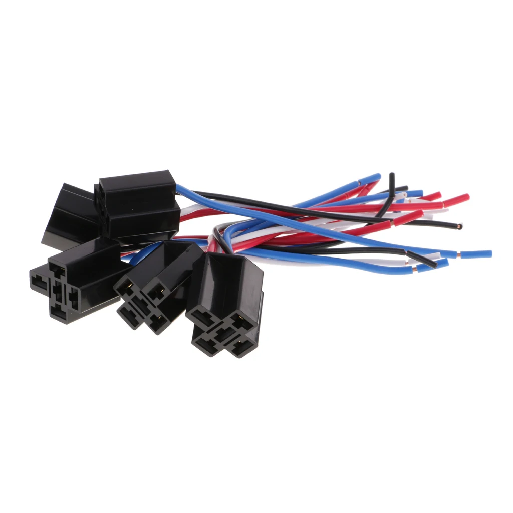 5 шт. DC12V 80Amp автомобильный SPST автомобильное реле 4 Pin провода жгут разъем|Реле| |