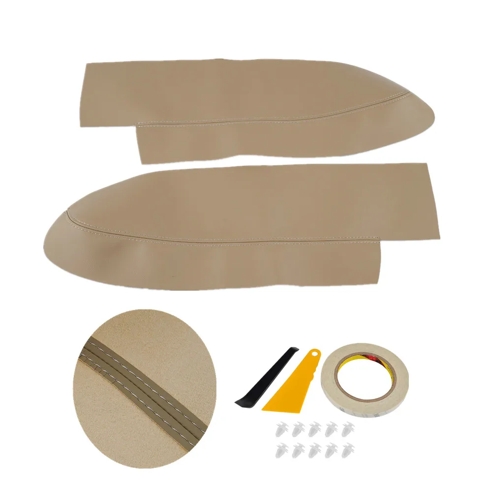

Beige Pair Leather Front Car Door Panels Armrest Cover For Honda CR-V 2007 2008 2009 2010 2011 2012