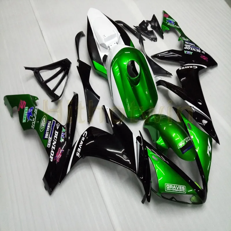 Custom-made motorcycle cowl For YZF R1 2004 2005 2006 YZFR1 04 05 06 green blue ABS Plastic hull Fairing M2 | Автомобили и