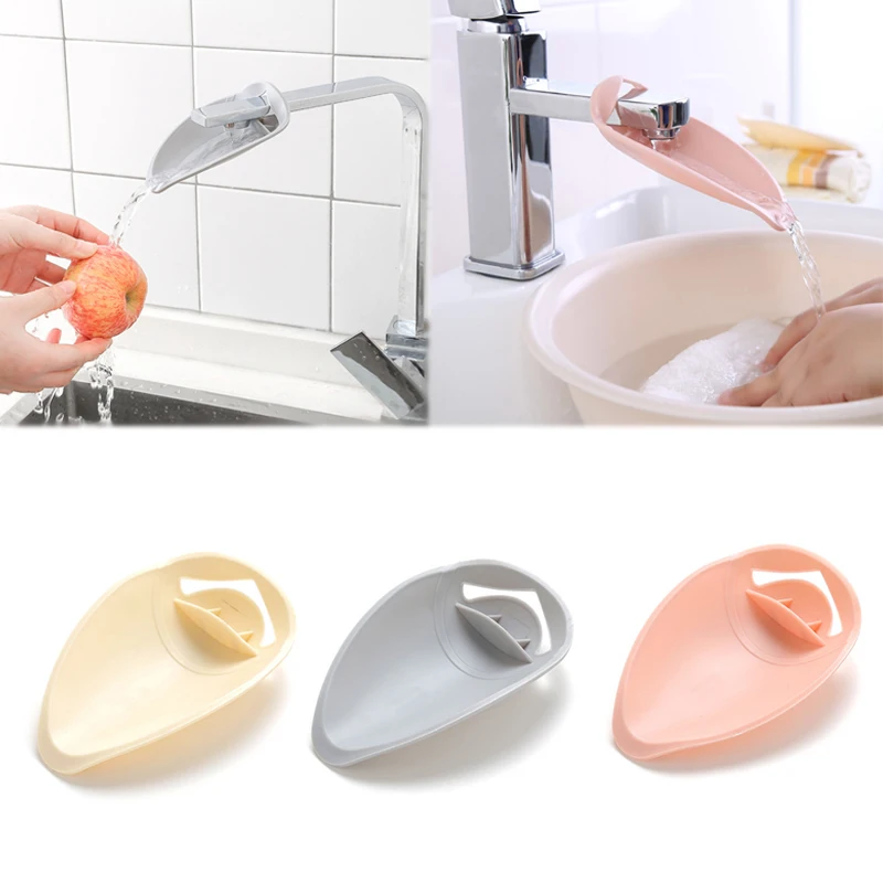 

1PC Kids Rubber Kitchen Toddler Water Reach Faucet Silicone Bathroom Accessorie Faucet Extender Hand Washing Home Supplies