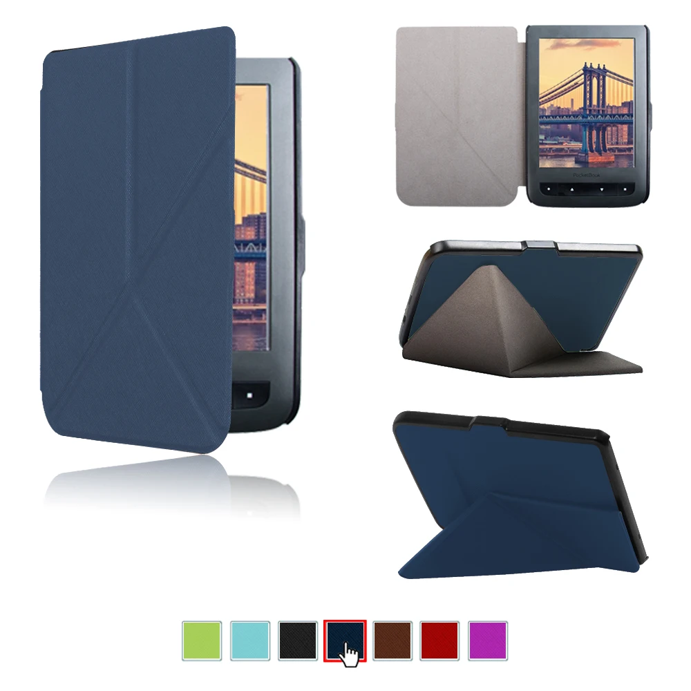 Чехол-книжка из искусственной кожи для pocketbook 615 basic touch 625 lux 626 в наличии |