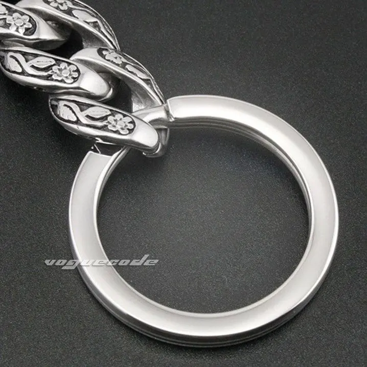 Рокер Мода талии кулон Твердые 316L нержавеющая сталь крутой мужской Байкер цветок