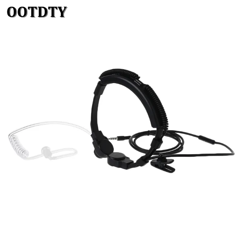 OOTDTY наушники-вкладыши 3 5 мм Тактический Горло микрофон скрытый акустический