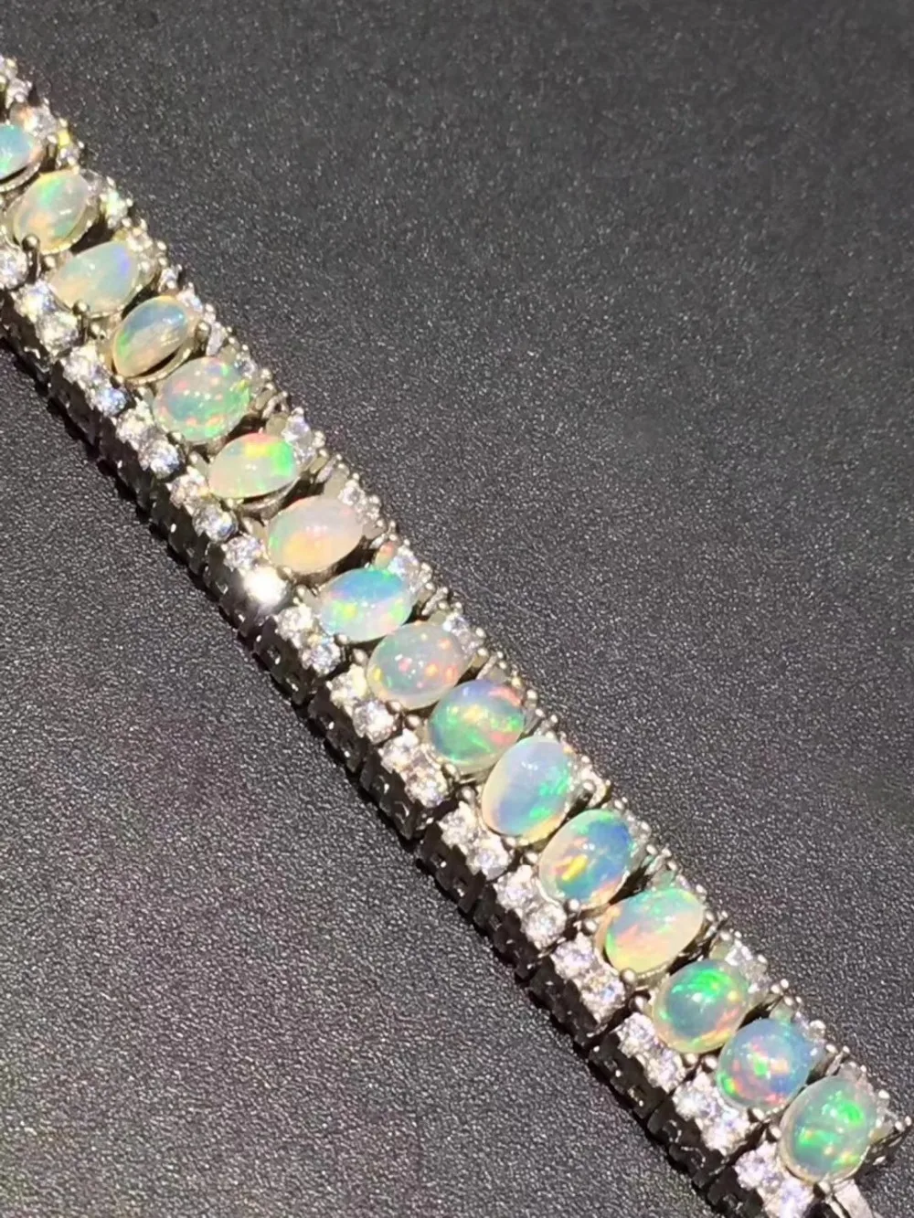 Женский браслет с опаловым покрытием Fidelity из серебра s925 пробы 3*4 мм|fine jewelry|gift