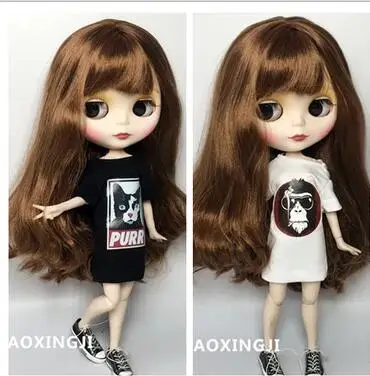 Модные кукольные футболки ручной работы 1/6 blyth аксессуары pullip одежда для 30 см licca