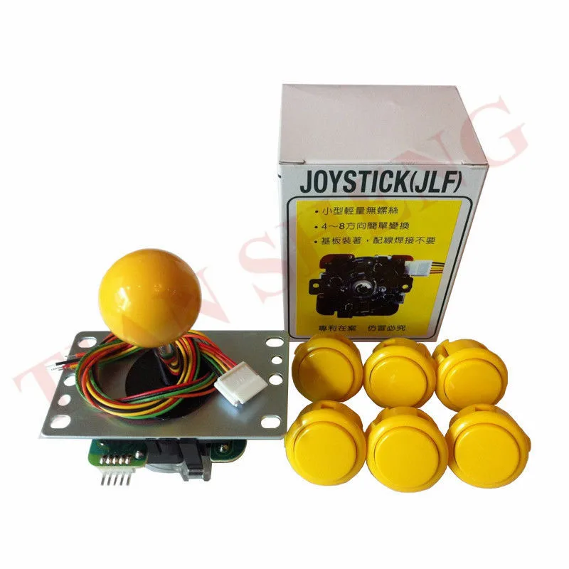 Высококачественный оригинальный набор Sanwa JLF-TP-8YT 5Pin джойстик + 6 шт. OBSF-30 кнопок для