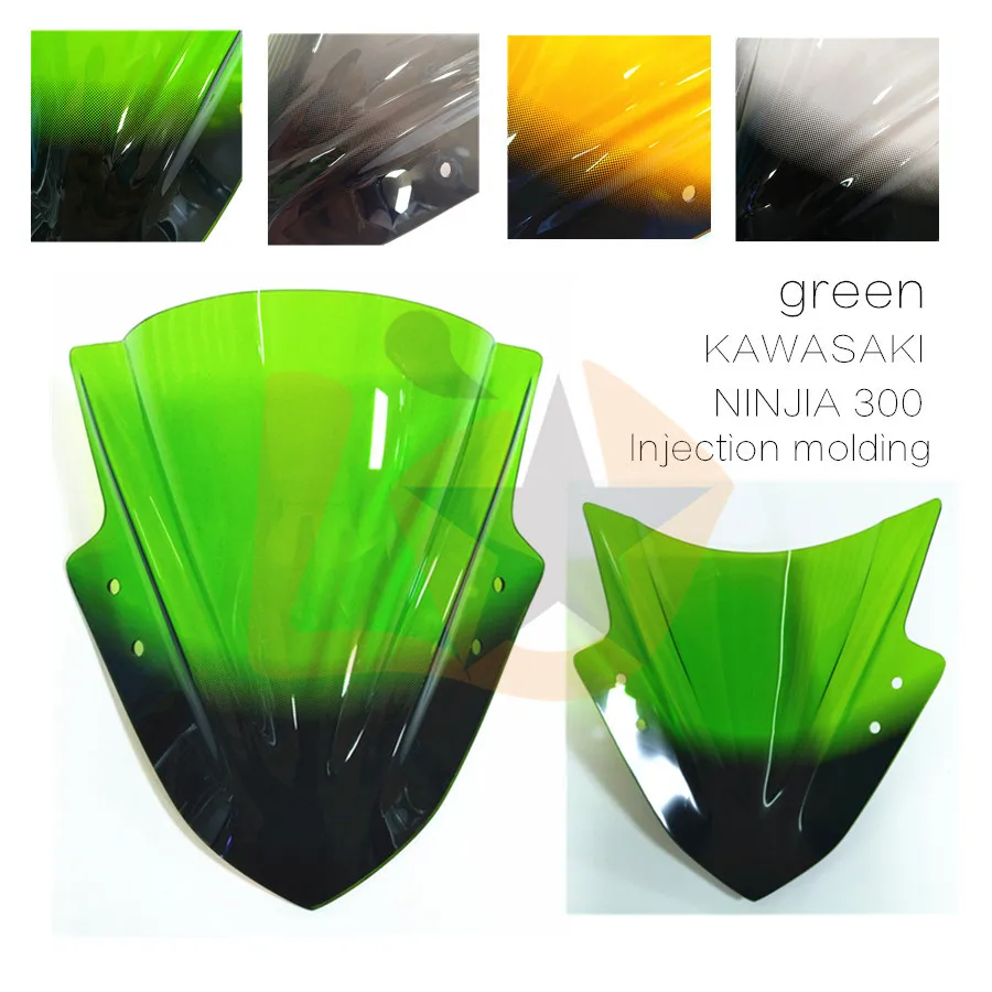 

Motorcycle fairing windshieldcover high quality fit for Ninja 300 Windshield Wind Deflectore Smoke Clear breez