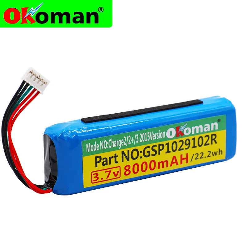 8000mah GSP1029102R Аккумулятор для JBL Charge 2 Plus + charge 3 2015 версия P763098 батареи|Цифровые