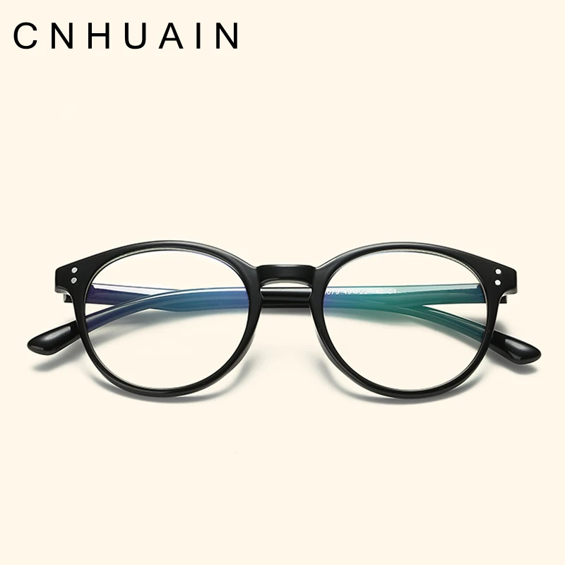 CNHUAIN Round Eyeglasses Men Brand Optical Frames Clear lens Female Eye Glasses For Women TR90 Spectacle Frame Myopia | Аксессуары для