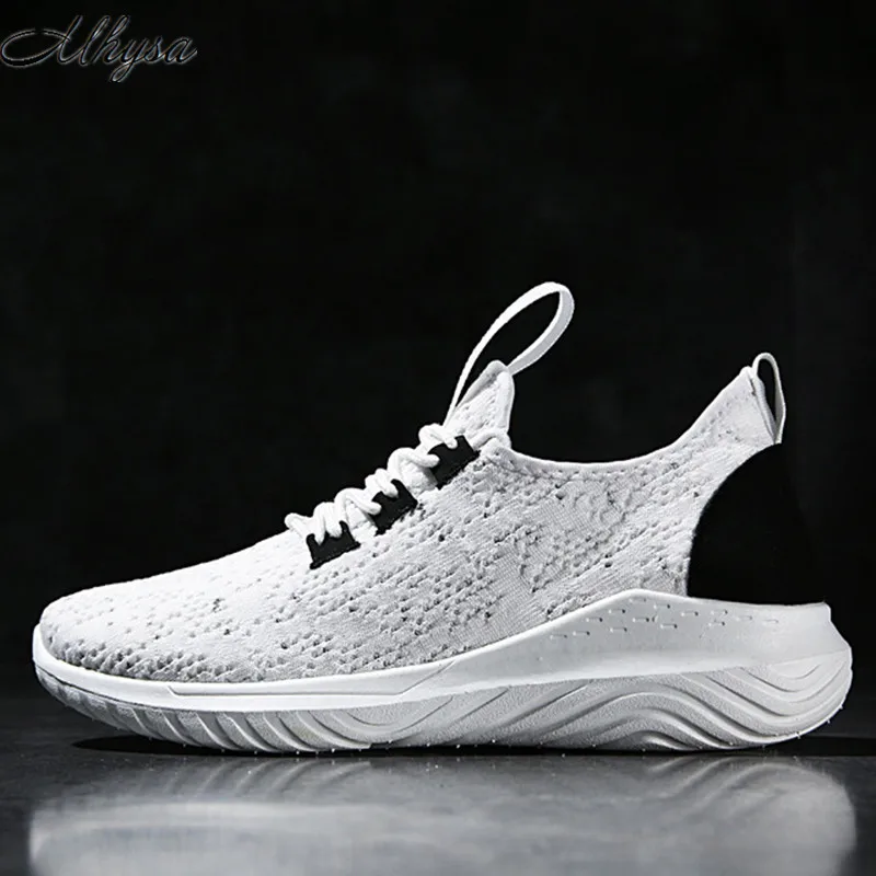 Mhysa brand Men shoes Lightweight sneakers Breathable Slip-on Casual Shoes For adult Fashion Footwear Zapatillas Hombre Black Z7 | Обувь