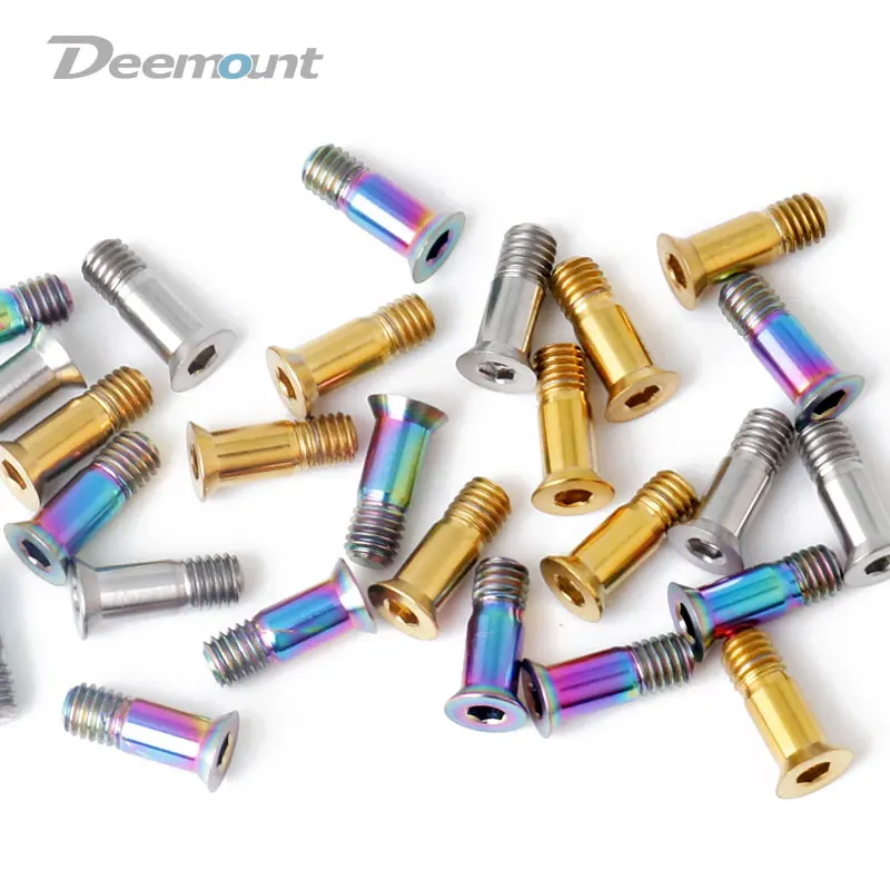 Deemount 2PCS/Lot Titanium Bolts M5*14.2mm Hex Headed for Bicycle Rear Derailleur Jocky Wheel Pulley Fastening Bike Ti Screws