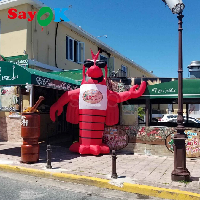 

Custom Outdoor Advertising Giant Inflatable Lobster Inflatable Crawfish for Gourmet Shop Inflatable Shrimp Model with Free Logo