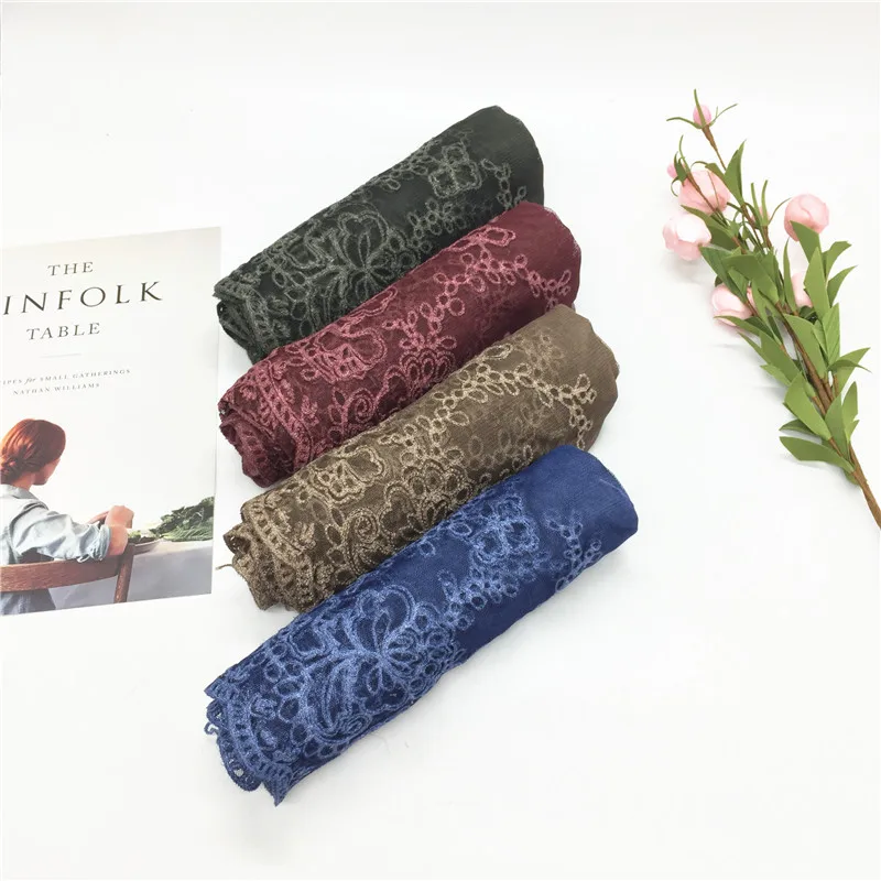 

2020 women scarf plain maxi scarves the shape of print flower shawl patchwork new designsoft muslim hijab luxury brand 1pc