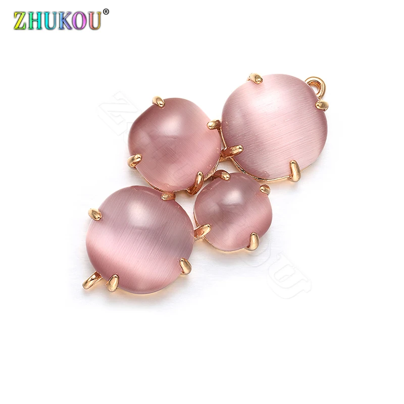 ZHUKOU 2019 новый стиль красочный камень хрустальные подвески VD379 25x43 мм Женские