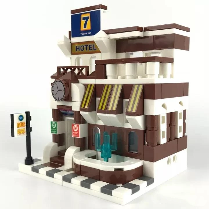 DIY Creator модель 242 255 шт Мини уличный вид 3 смешанные строительные блоки кирпичи