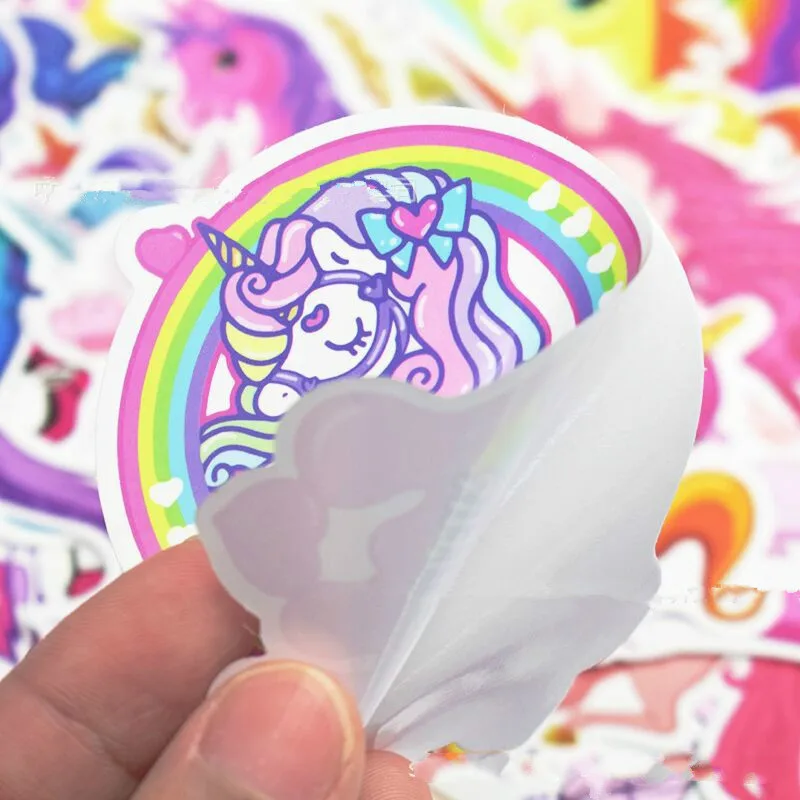 30 шт. наклейки Unicornio Единорог украшения на день рождения Детские DIY блокнот Чемодан детский душ подарок DIY украшения принадлежности
