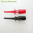 10 шт.лот, Круглый тестовый зонд с одним крючком 5,8 см для электронного тестирования красного и черного цвета