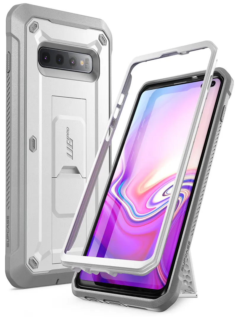 White SUP чехол для samsung Galaxy S10 Plus чехол 6," UB Pro полный корпус прочная подставка чехол без встроенной защиты экрана - Цвет: White